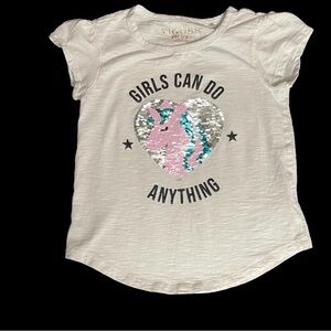 🌟 VIGOSS Girls Sequin Graphic Tee – Size M (7/8) 🌟